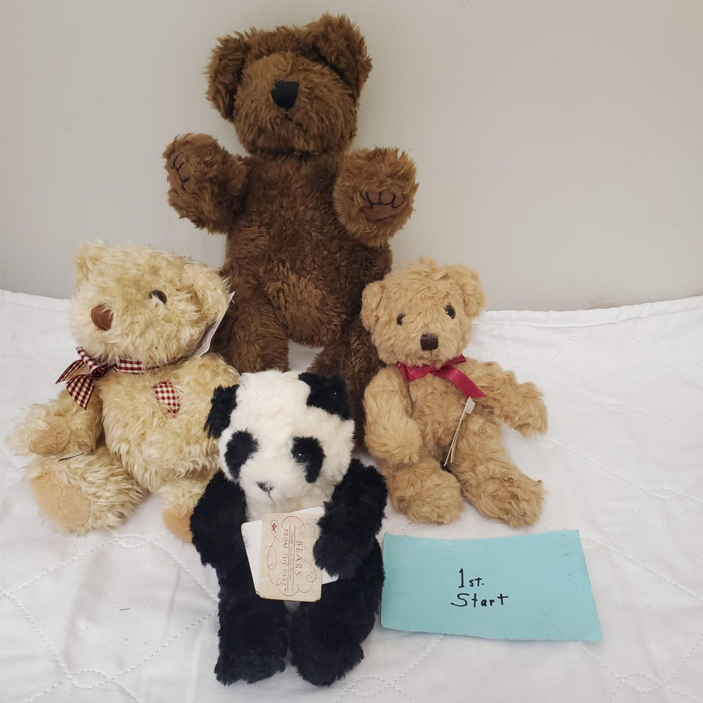Set of 4 Multi Brand Plush Stuffed Animal Bear's Toy Figures