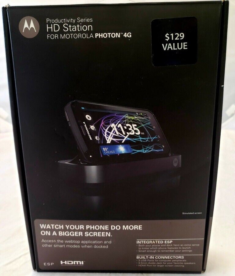 Used Motorola HD Charging Station for Motorola Photon 4G EVM1358Q