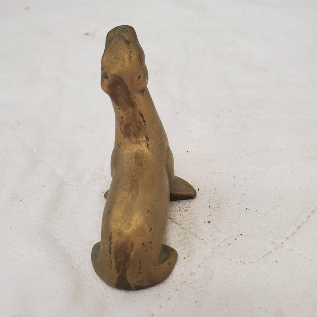 Vintage Brass Made in Taiwan Seal by Action Figure Figurine Paperweight
