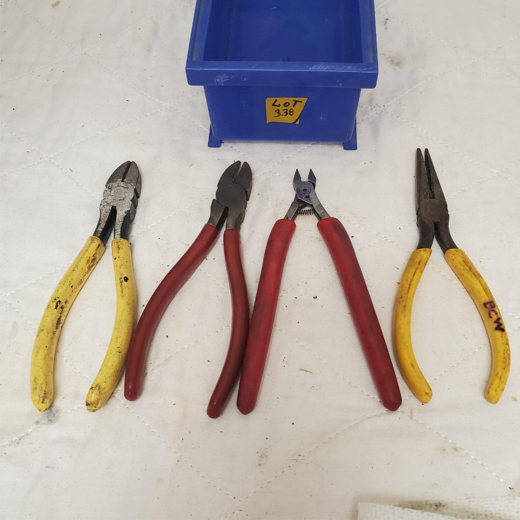 Lot of 4 Assorted Hand Tools Pliers and Wire Cutters LOT-338