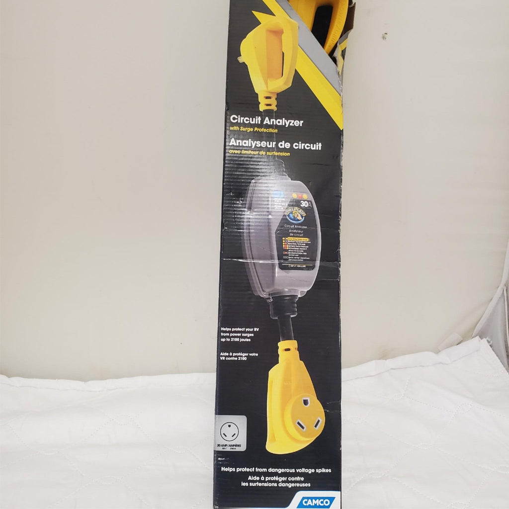 Camco Power Grip 30A RV Circuit Analyzer Plug Surge Protector