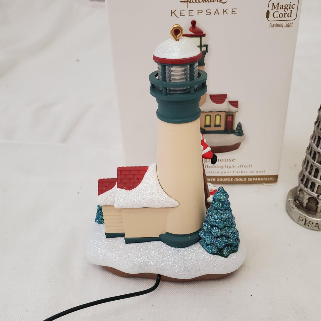 Hallmark Keepsake Ornament Holiday Lighthouse & Leaning Tower of Pisa
