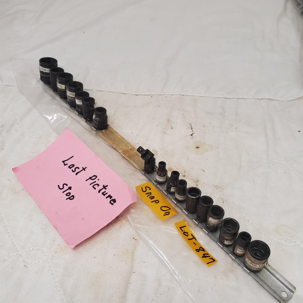 Lot of 17 Snap-on Shallow Impact Socket Set LOT-847