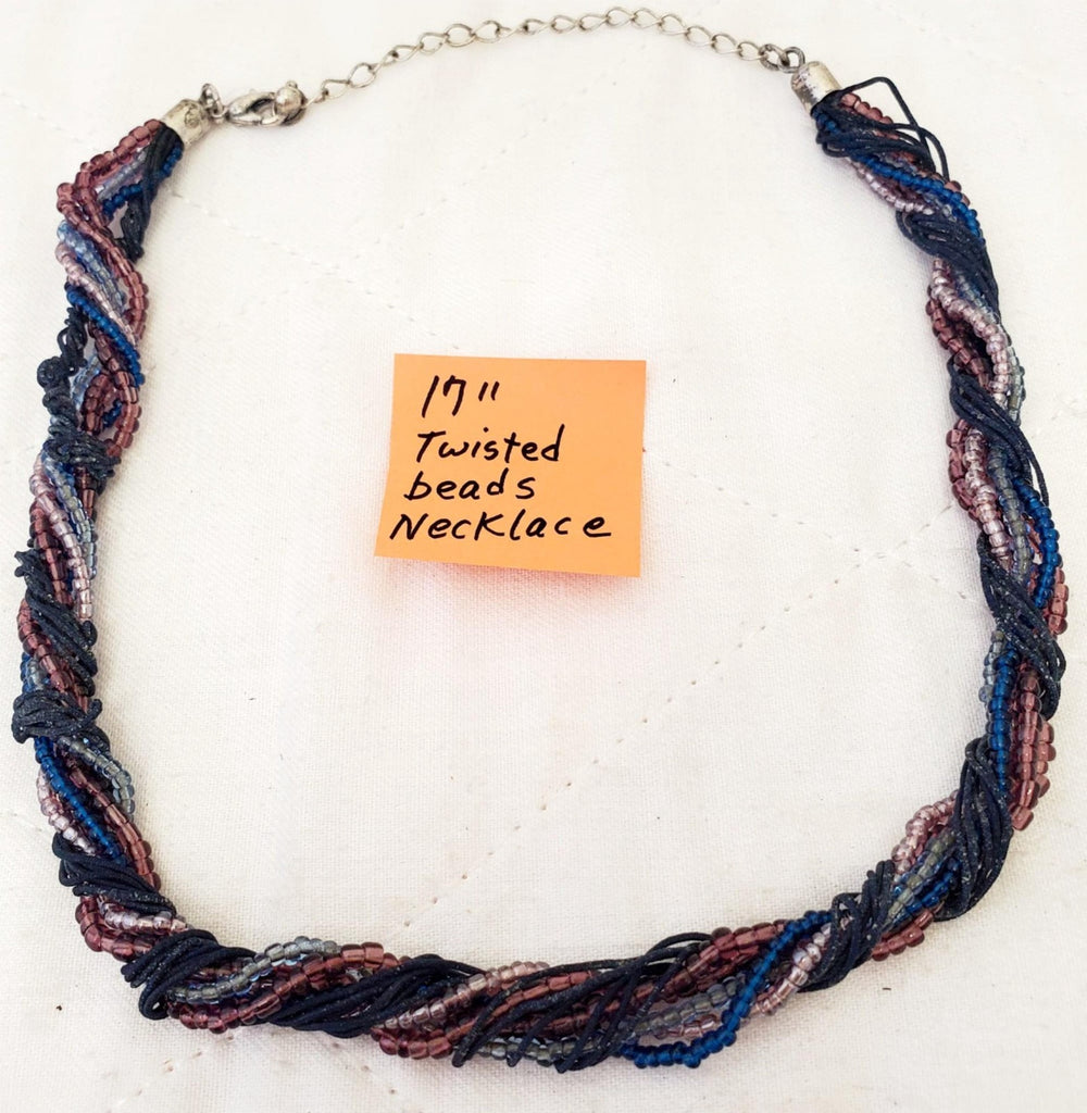 17" Multi-Strand Twisted Beads Necklace