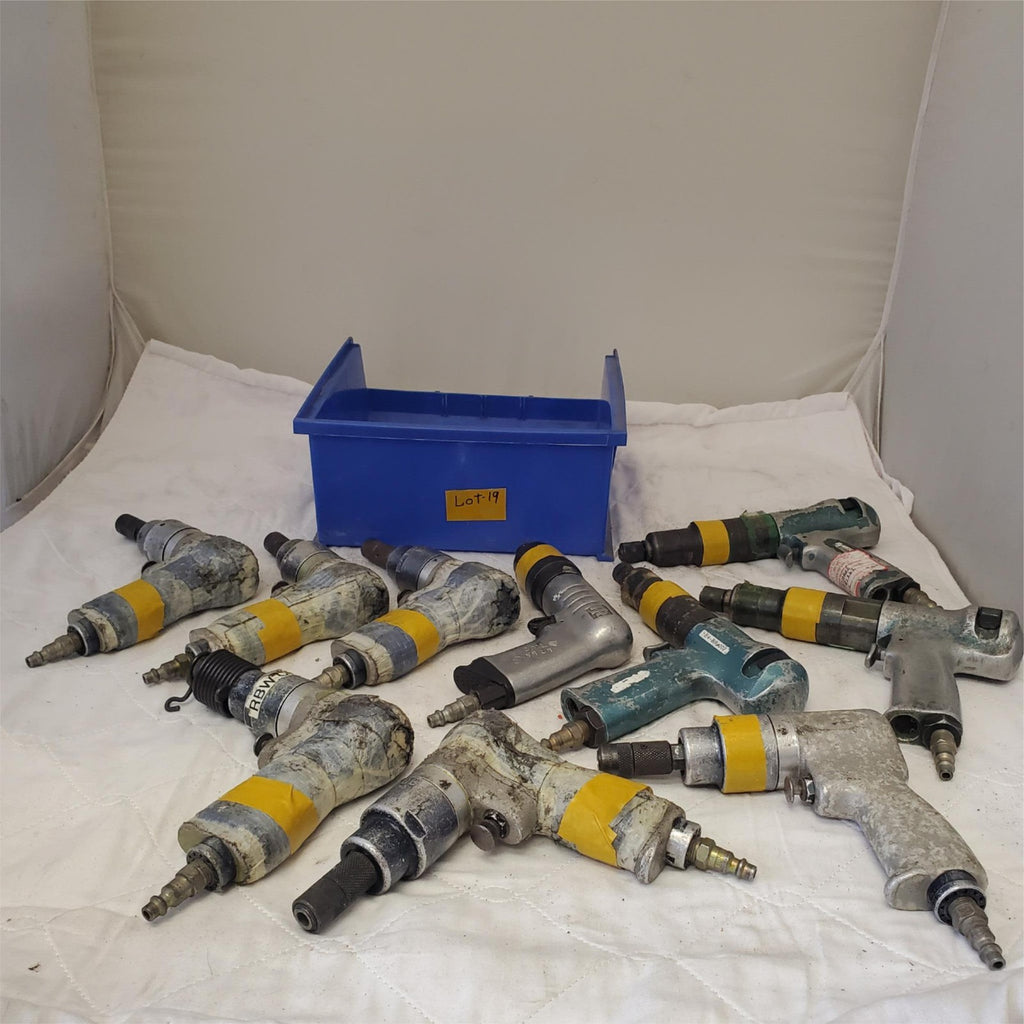 Lot of Cleco Pneumatic Screwdriver/Nutrunner & Rivet Gun Aircraft Tools Lot-19