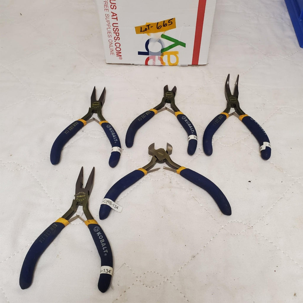 Lot of 4 Kobalt Chrome Nickel Jewelry Pliers with Dipped Handles LOT-665