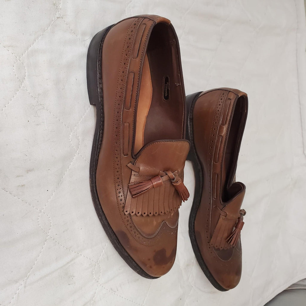 Allen Edmonds Mansfield Loafers Men's Size 10 Brown Leather Kiltie
