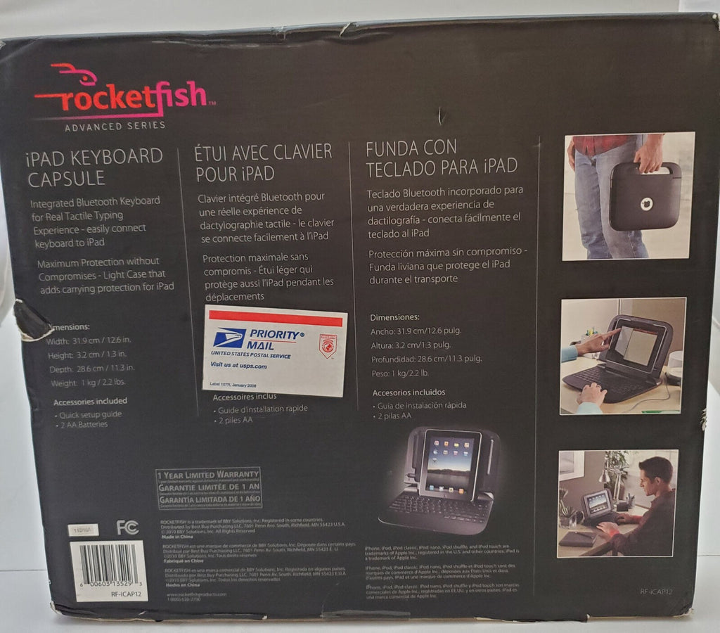 ROCKETFISH Advanced Series IPAD Keyboard / Stand / Case for APPLE