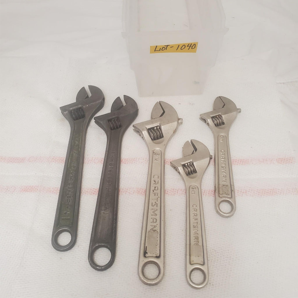 Lot of 5 Blue-point, Crescent & Craftman Adjustable Wrench LOT-1040