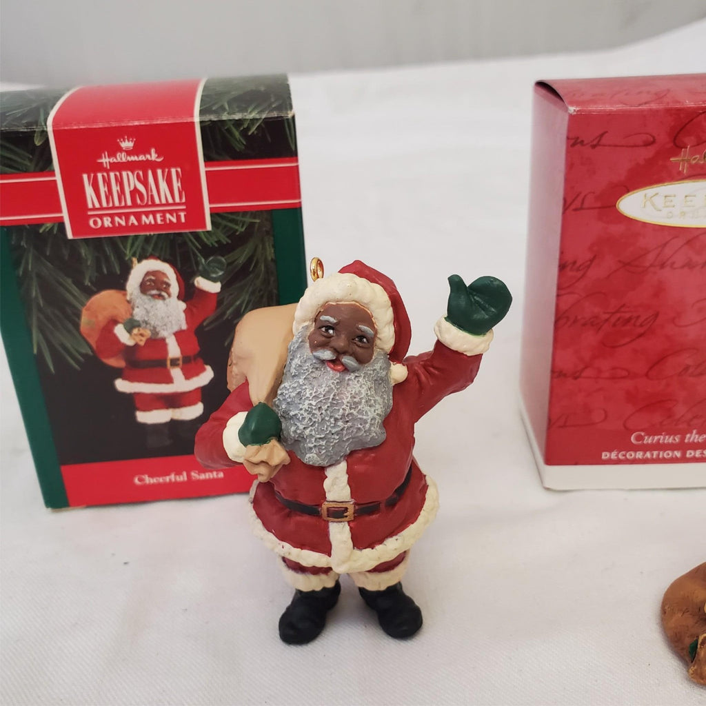 Hallmark Keepsake Ornament Cheerful Santa & Curious The Elf