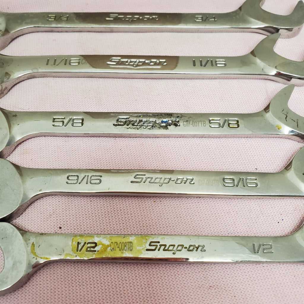 Lot of 5 Snap-on 4-Way Angle Head Open-End Wrench Set LOT- 767