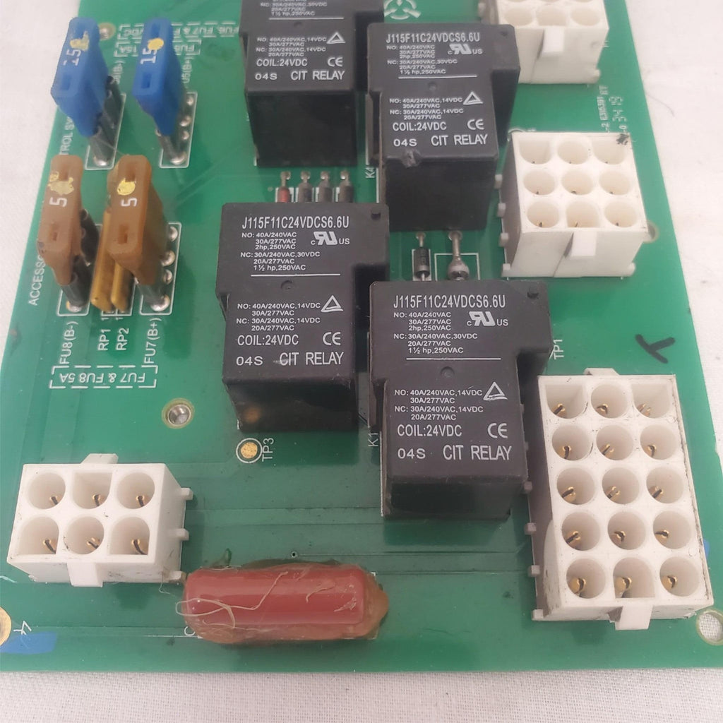 Control System Circuit Board with Relays and Connectors