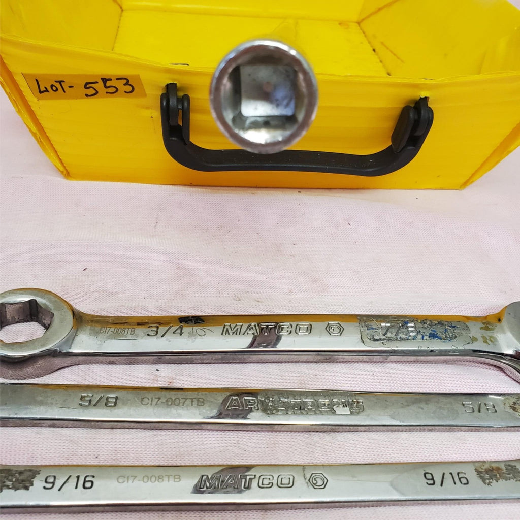 Lot of 7 Assorted Armstrong & Matco Combination Wrench Set LOT-553
