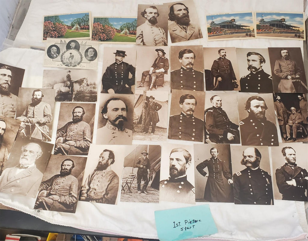 civil war post cards Leib Image unposted, York PA,  Lincoln, Grant, Lee, Davis