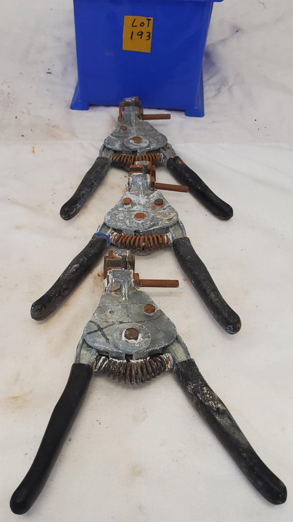 Lot of 3 Electrical Wire Stripper Spring-Loaded Tool LOT-193