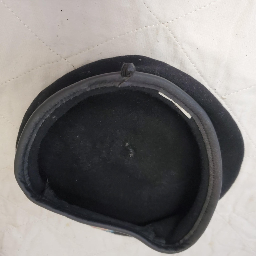 DSCP Garrison Collection Black Wool Beret Hat Cap w/ Serve the Warrior Pin