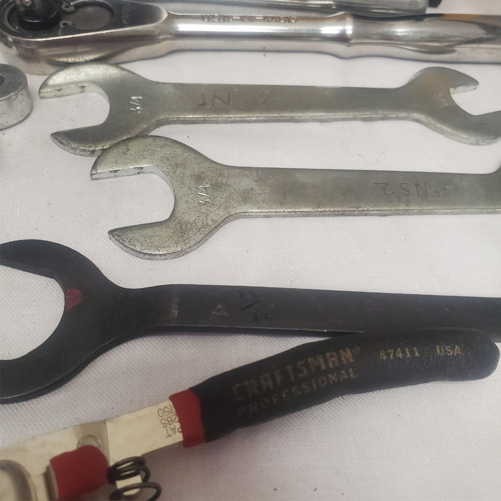 Lot of Assorted Plumbing and Pipe Fitting Tools with Chain Wrenches and Toolbox