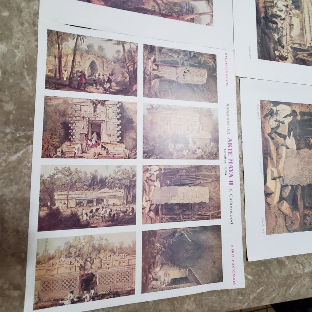 Lot of 9 Art Prints of Ruins and Temples
