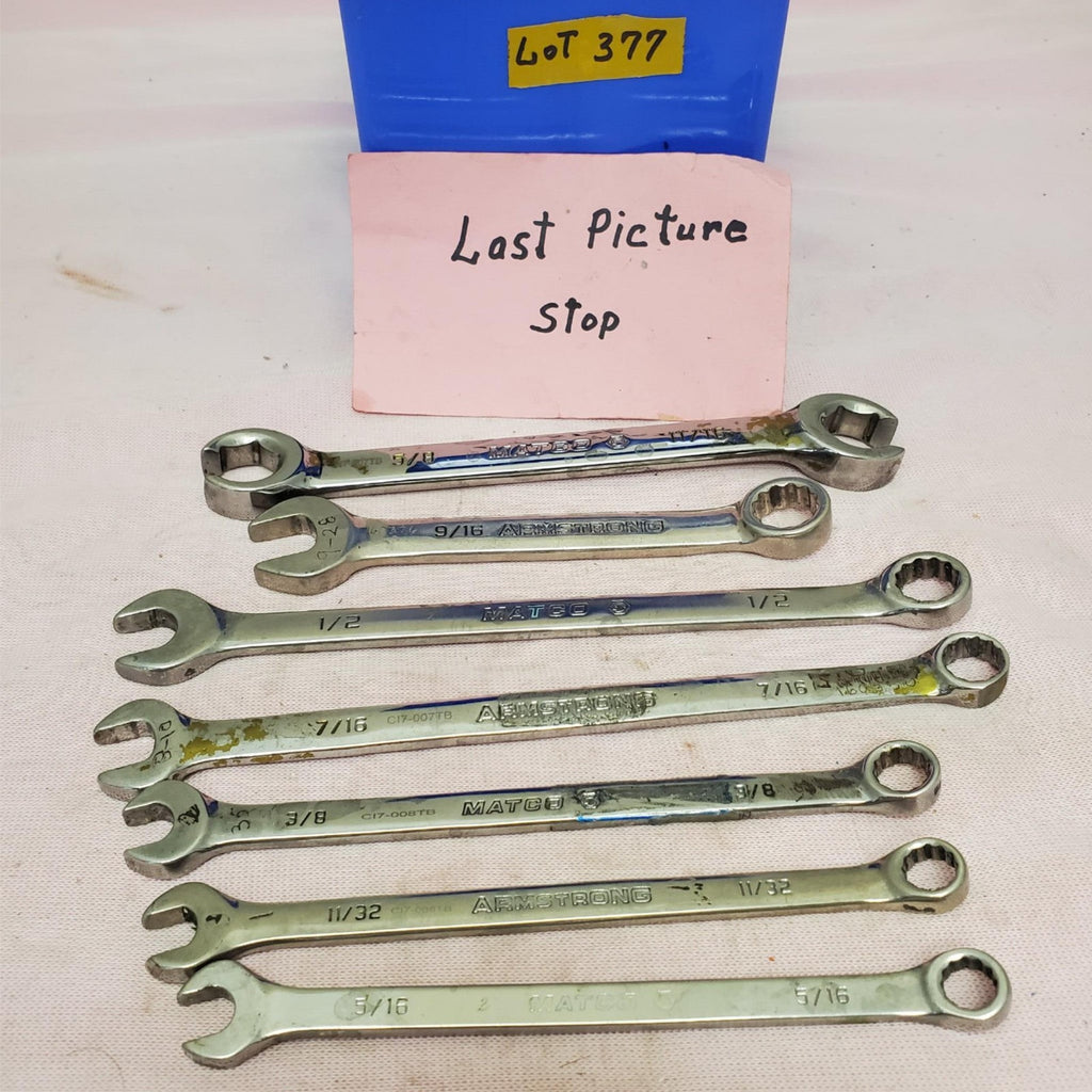 Lot of 7 Armstrong & Matco Combination Wrench Set LOT-377