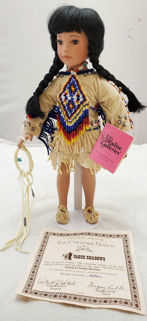 Paradise Galleries Purveyor of the World Finest Porcelain Dolls with Doll Stand