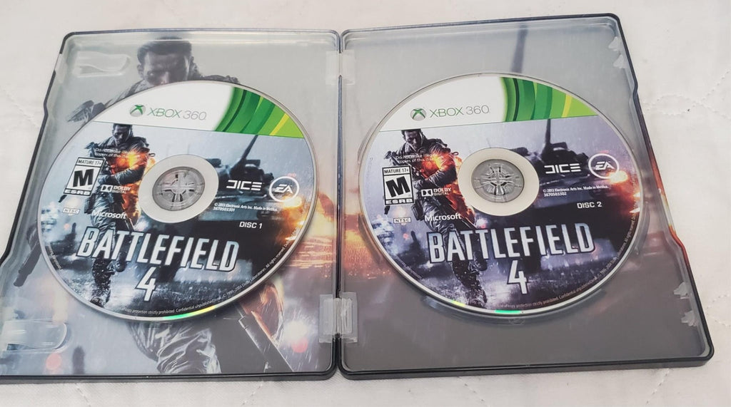 Microsoft Xbox 360 Battlefield 4 Steel Book 2 Disc Collectors Case