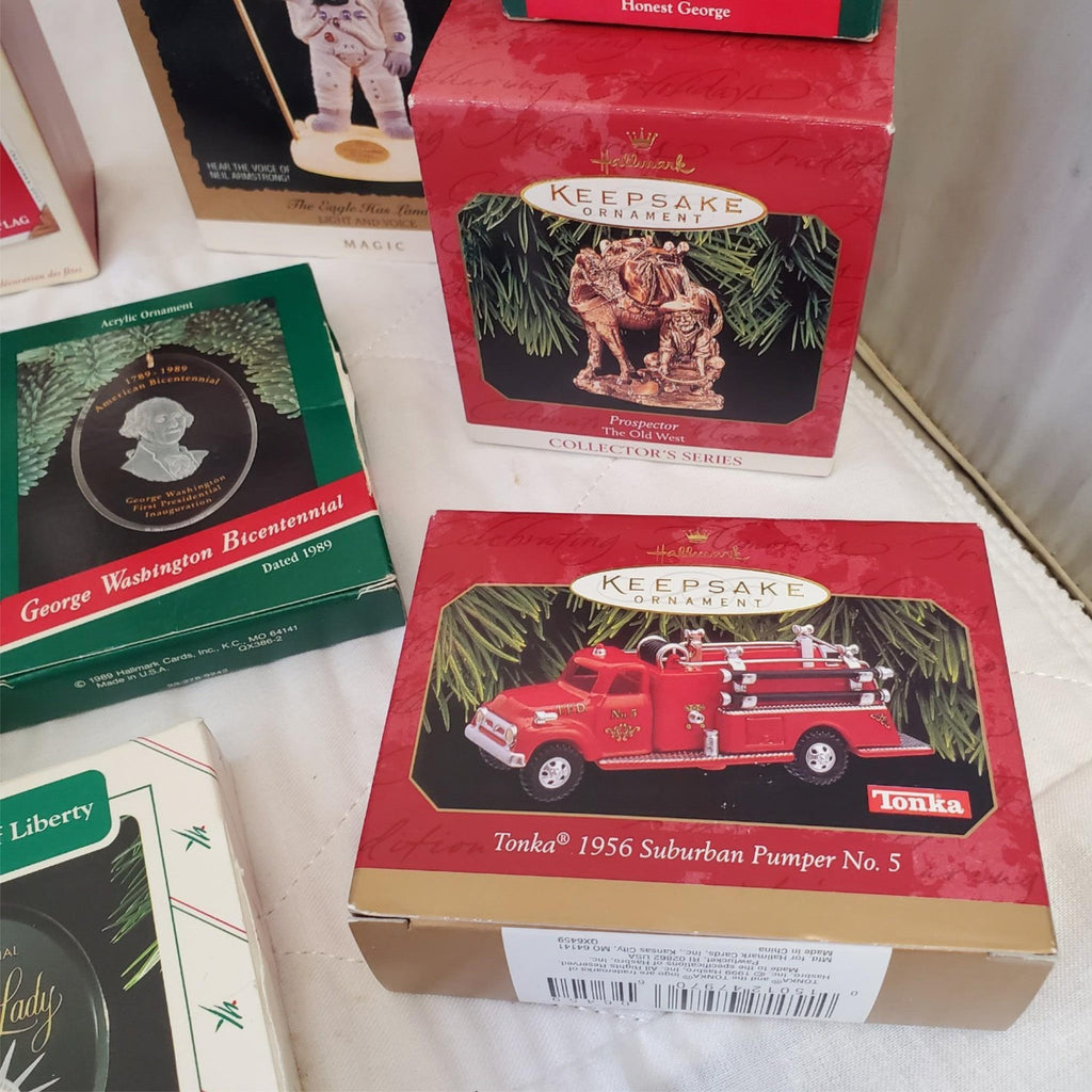 Large Lot of Train and Space Christmas Ornaments Collection