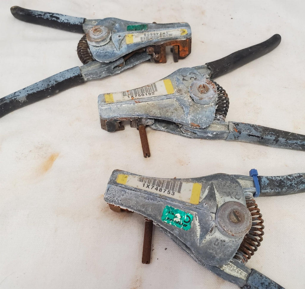 Lot of 3 Electrical Wire Stripper Spring-Loaded Tool LOT-193