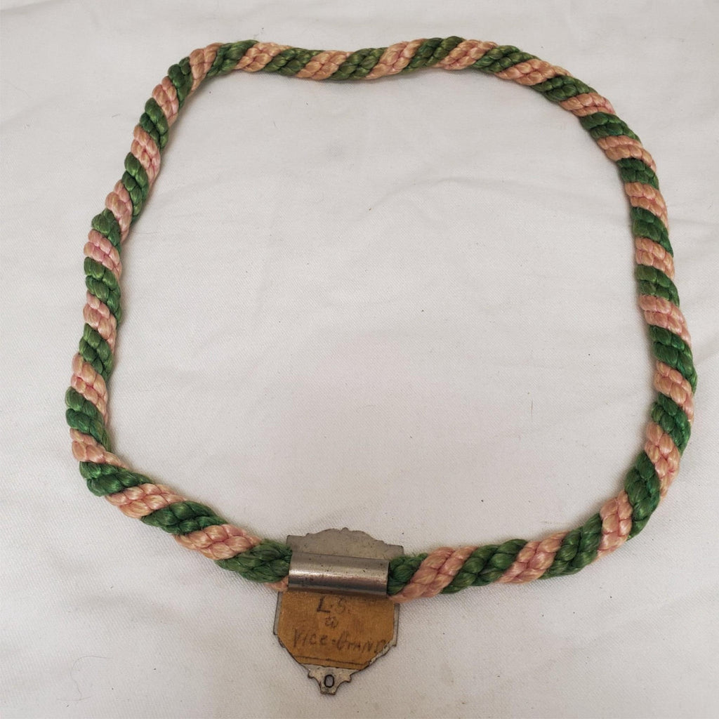 Vintage Odd Fellows Rope Pendant Necklace