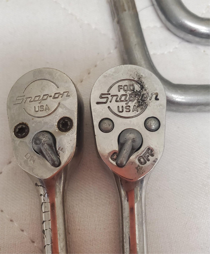 Lot of Snap On F936 - 3-8_ Drive Handle Ratchets and Socket Extenders