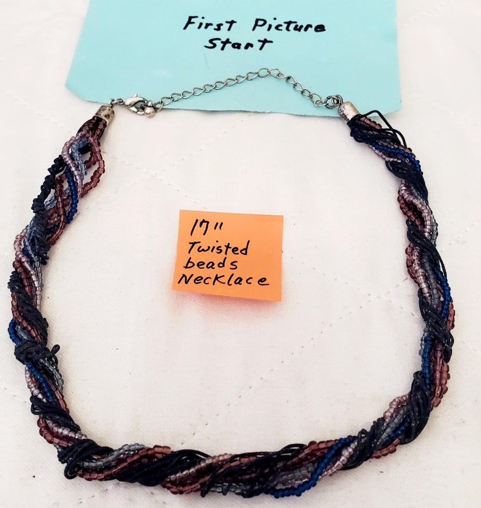 17" Multi-Strand Twisted Beads Necklace