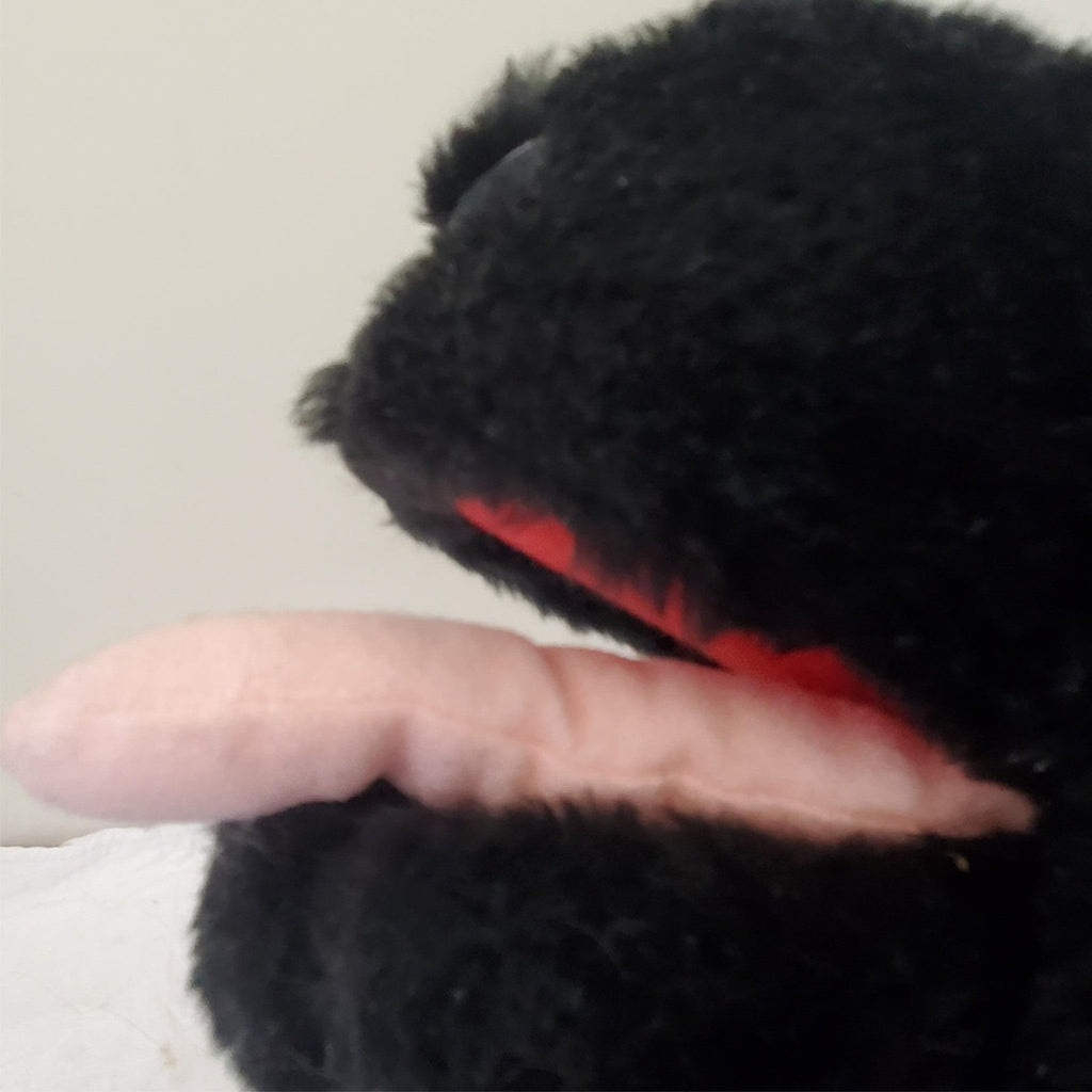 Cow Hand Puppet Plush Black White Stuffed Animal Toy