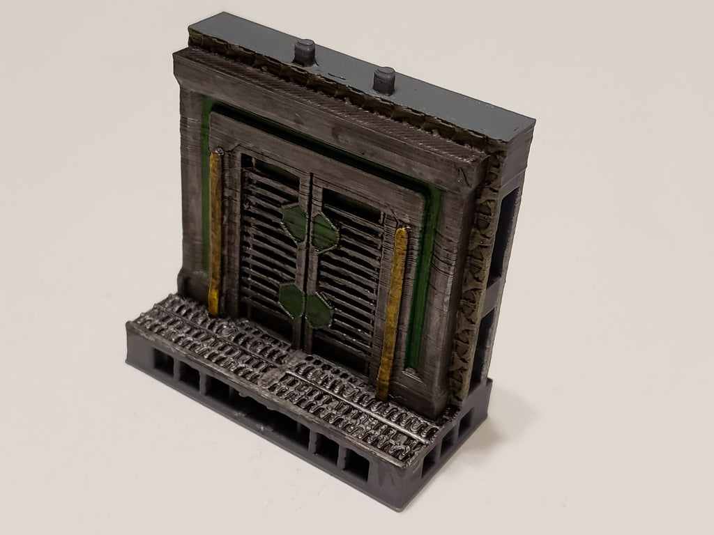 3D Printed Hand Painted Cyberglow City Charming Terrain Modular Gun Store