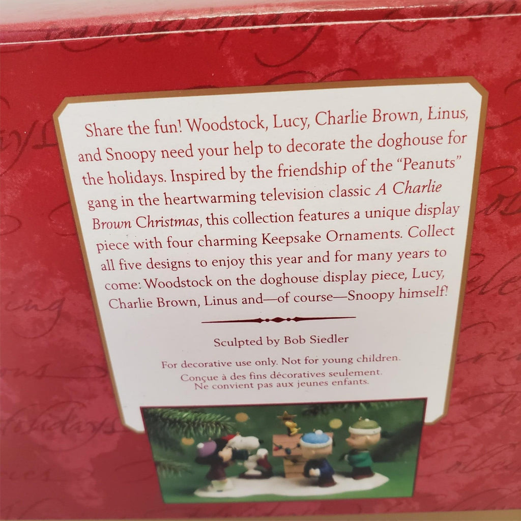 Lot of Hallmark Keepsake Spotlight on Snoopy & Woodstock On Doghouse Ornaments