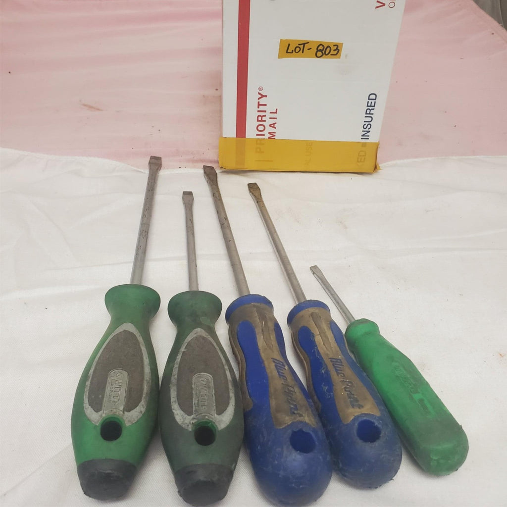 Mixed Lot of 5 Flat Head Screwdrivers LOT-803