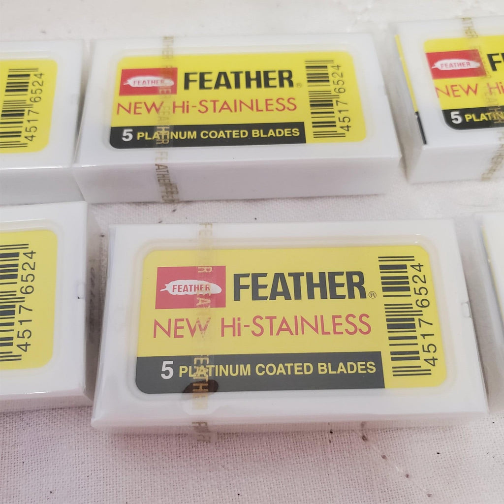 Feather Hi-Stainless Platinum Coated Double Edge Razor Blades