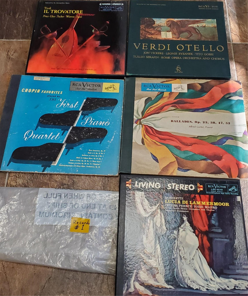 Lot of 5 RCA Victor Record Sets - Otello, Chopin, Lucia, Ballades #1