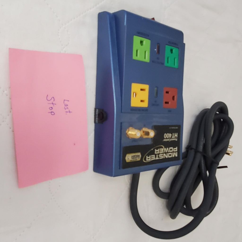Monster Power 4 Outlet PowerCenter HT 400 1665 Joules Surge Protector Stage 1