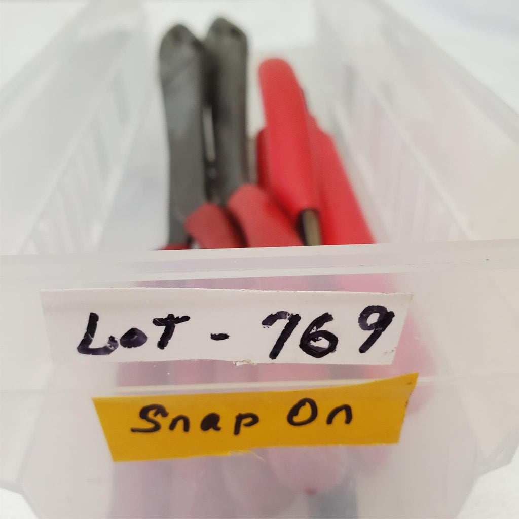 Lot of 5 Snap on Diagonal Cutters,  Adjustable Wrench PLIERS Lot-769