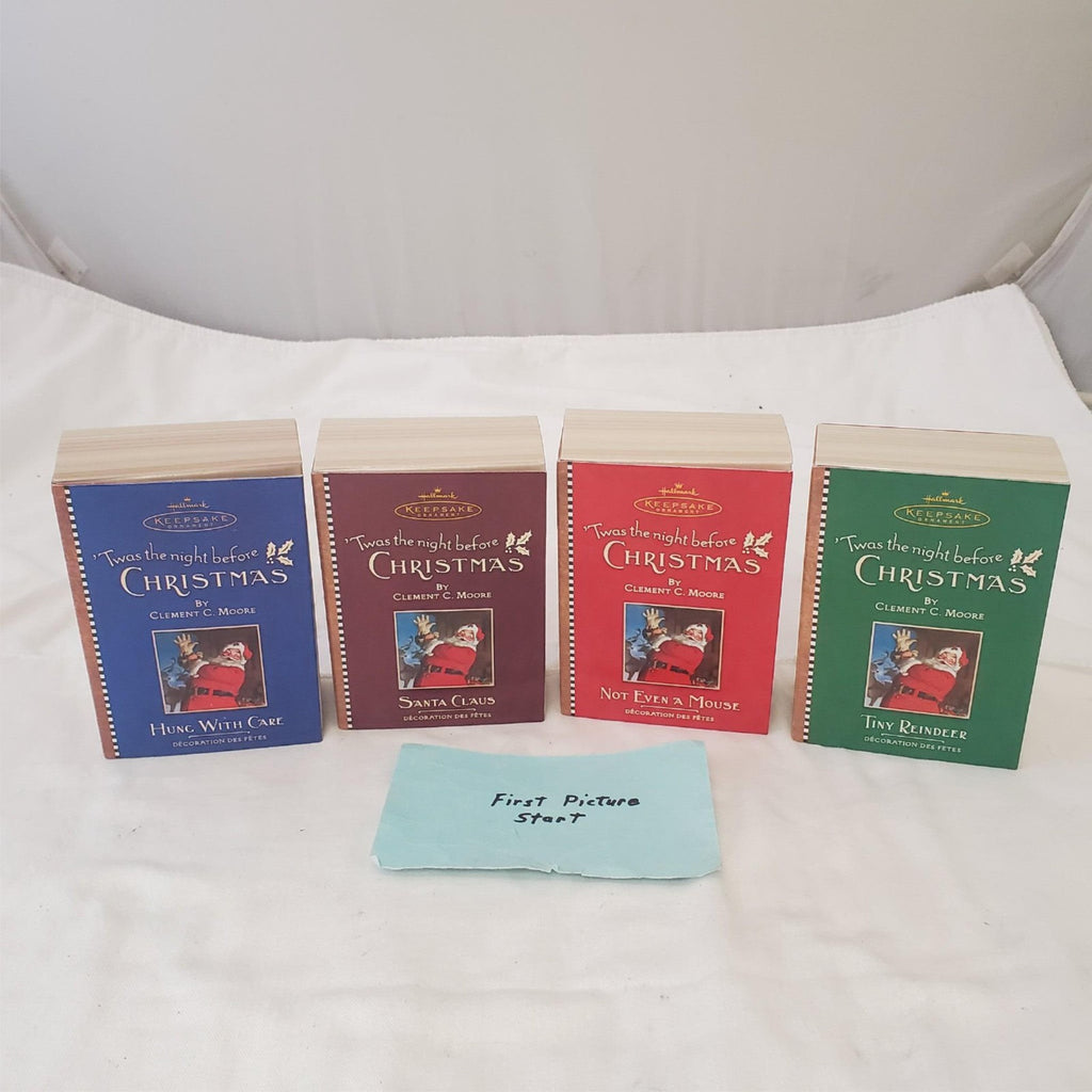 Set of 4 Hallmark Keepsake Ornament 2001 “Twas The Night Before Christmas” 
