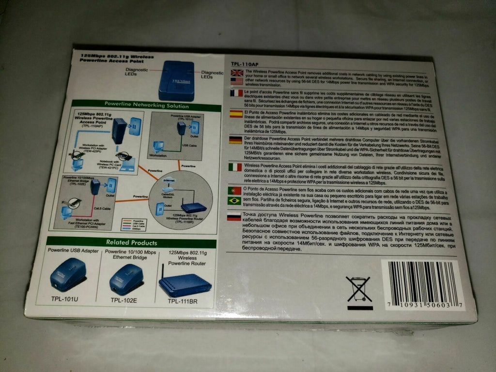 Trendnet Powerline TPL-110AP Wireless Powerline Access Point