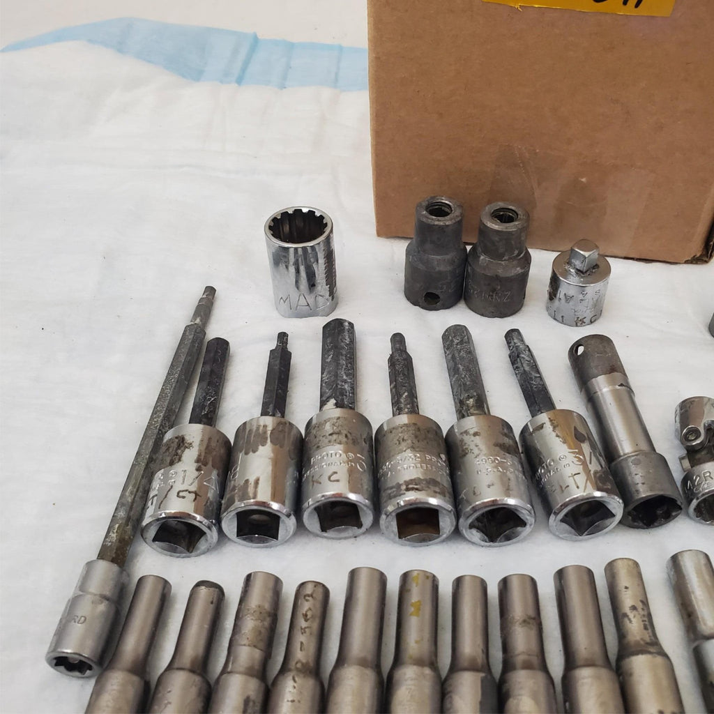 Large Lot of Assorted Mixed Drive Impact Sockets LOT-691