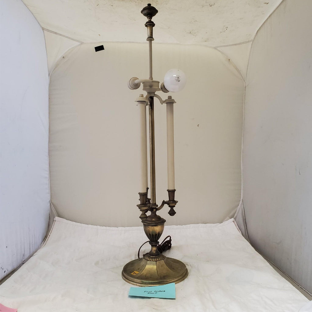 Vintage Stiffel Bouillotte Candlestick Brass Table Lamp A10