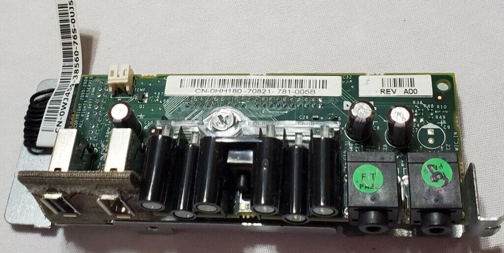 Dell Dimension 9200 Front USB, Audio, LED, Power Switch IO Panel CN-0HH180-70821