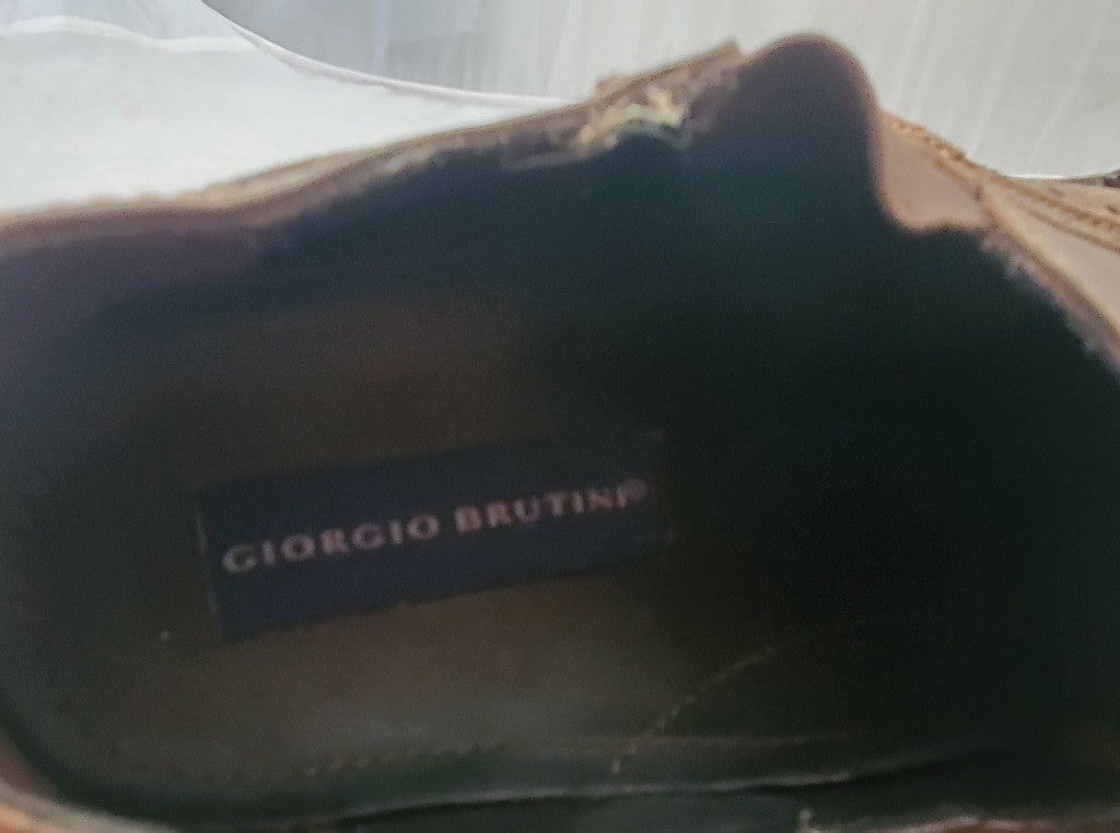 Genuine Giorgio Brutini Brown Leather Dress Shoes Size 9.5M 248404