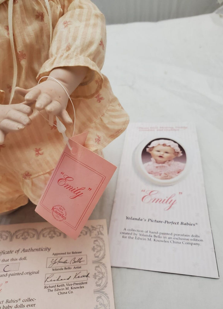 Edwin M. Knowles Emily Picture Perfect Babies Porcelain Doll by Yolanda Bello