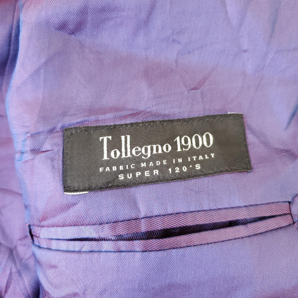 Tollegno 1900 Men's Black Wool Long Sleeve Lined Two-Button Suit Blazer 60 53.5L