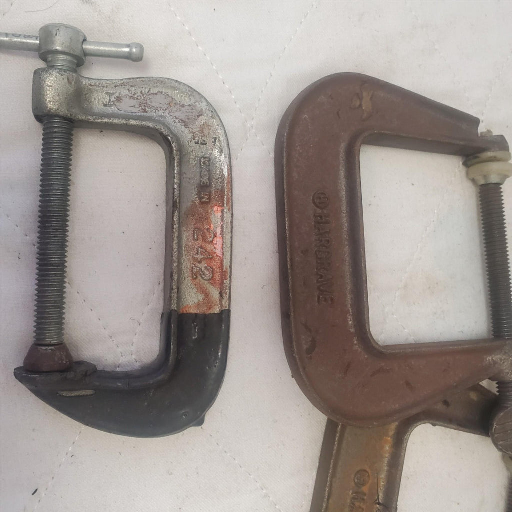 Lot of 5 Hargrave Heavy Duty Metal C-Clamps Hand Tools LOT-400