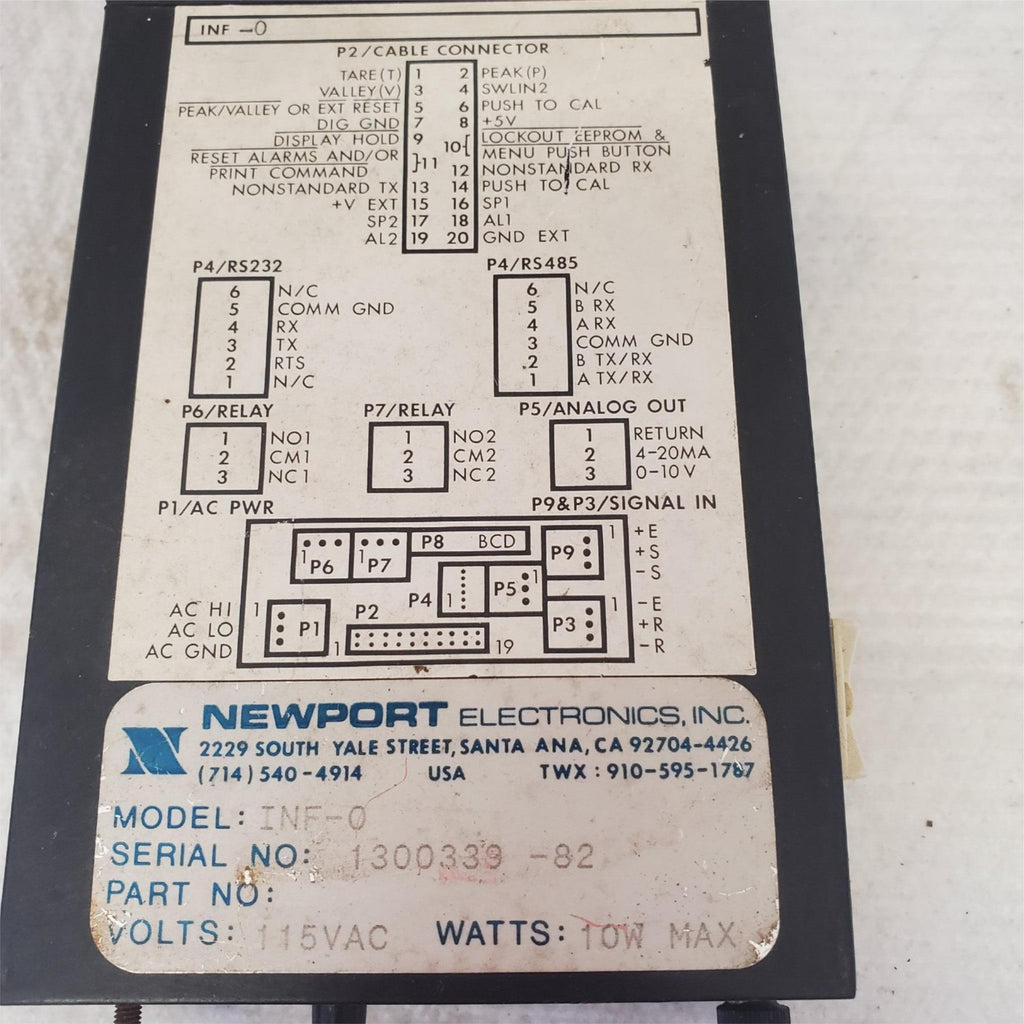 Newport Electronics INFS-0 Cable Connector