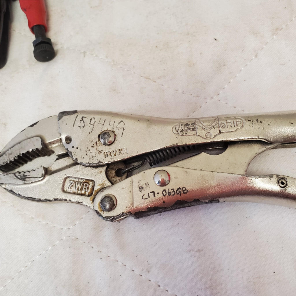 Lot of 3 Blue Point Red & Vise Grip Adjustable Locking Grip Pliers LOT-663