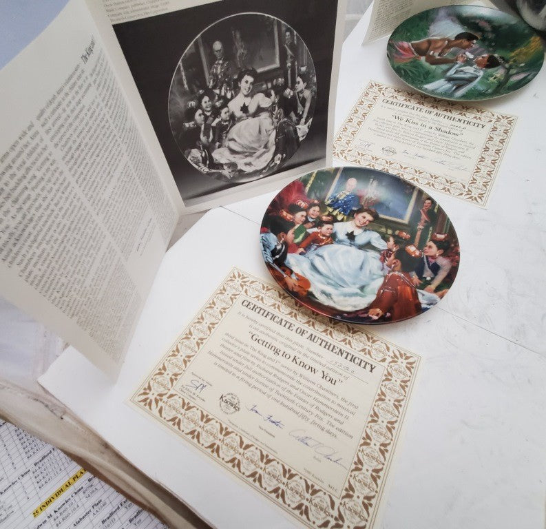 Knowles Collectors Plate We Kiss in a Shadow, Getting to Know You Shall We Dance